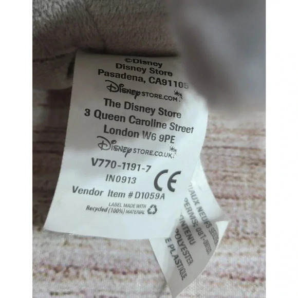 Disney Sofia The First Plush Clover the Rabbit Stuffed Animal Gray 8.5" - Picture 4 of 4